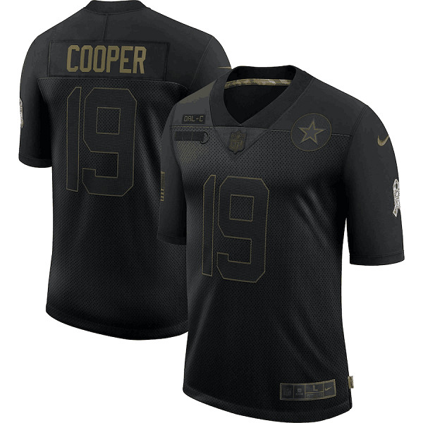 Men's Dallas Cowboys #19 Amari Cooper 2020 Black Salute To Service Limited Stitched NFL Jersey